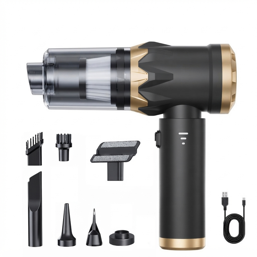 Ultra-Light 4-in-1 Handheld Vacuum, 120,000RPM & 20,000Pa Suction