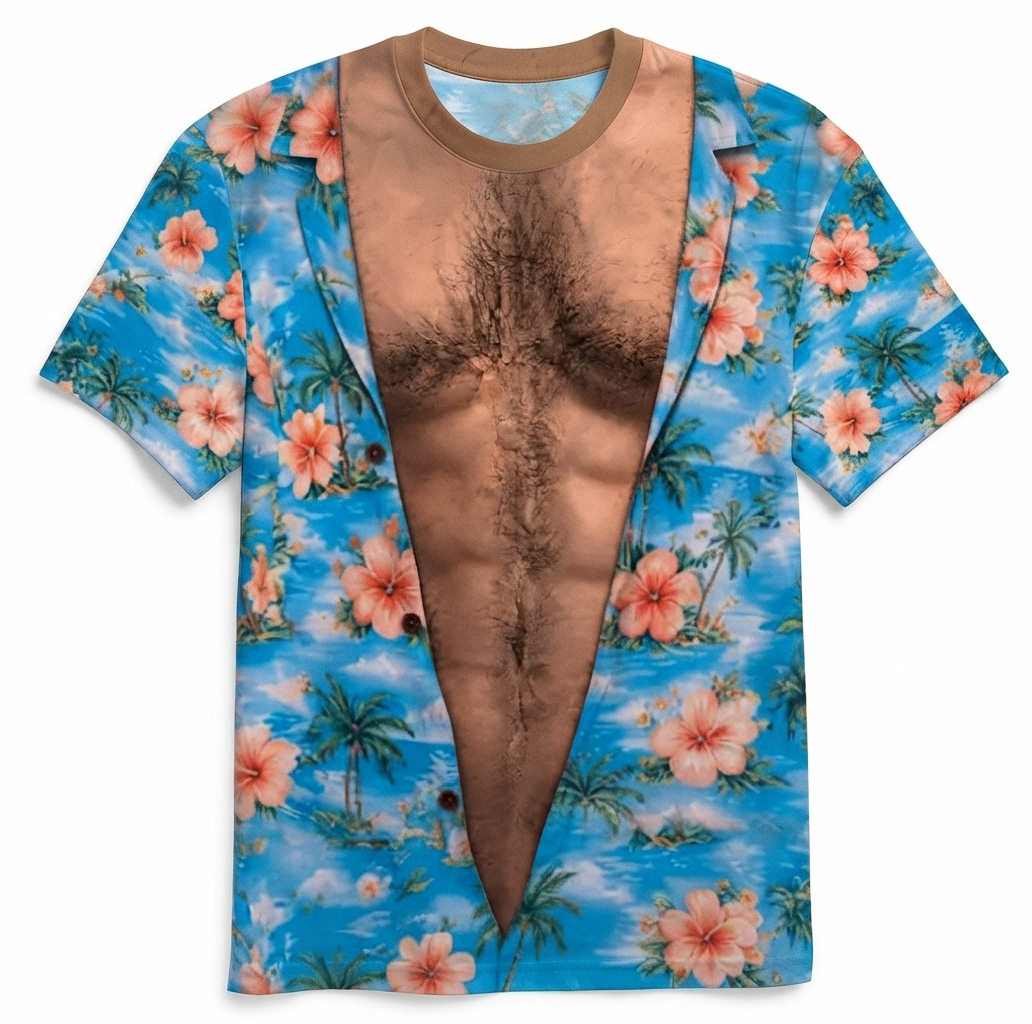 🔥🎁Funny Muscle T Shirt for Men,Personalized 3D Fake Open Shirt
