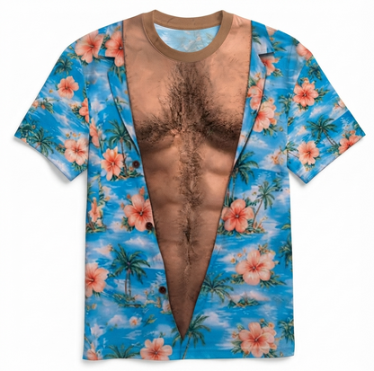 🔥🎁Funny Muscle T Shirt for Men,Personalized 3D Fake Open Shirt