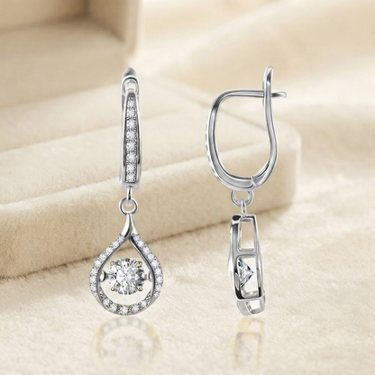 ✨ Firefly Glow Teardrop Dangle Earrings – 1ct Sparkle for Day & Night