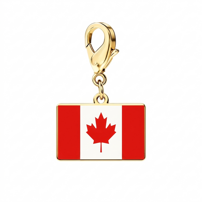 🔥Stainless Steel Country Flag Bracelet Pendant Hand Chain Charm Travel Keyring Ornament