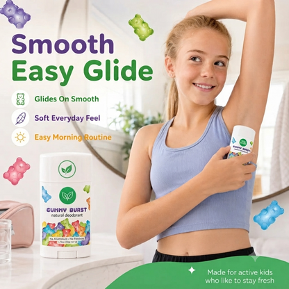 🌿Natural Deodorant for Kids & Teens, Aluminum Free, Paraben Free, Hypoallergenic Deodorant