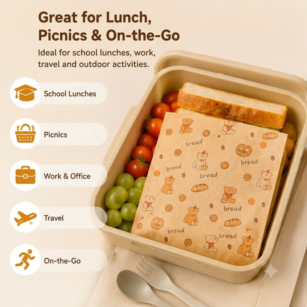 🔥 Lunchbox Favorite | Recyclable Paper Sandwich Bags