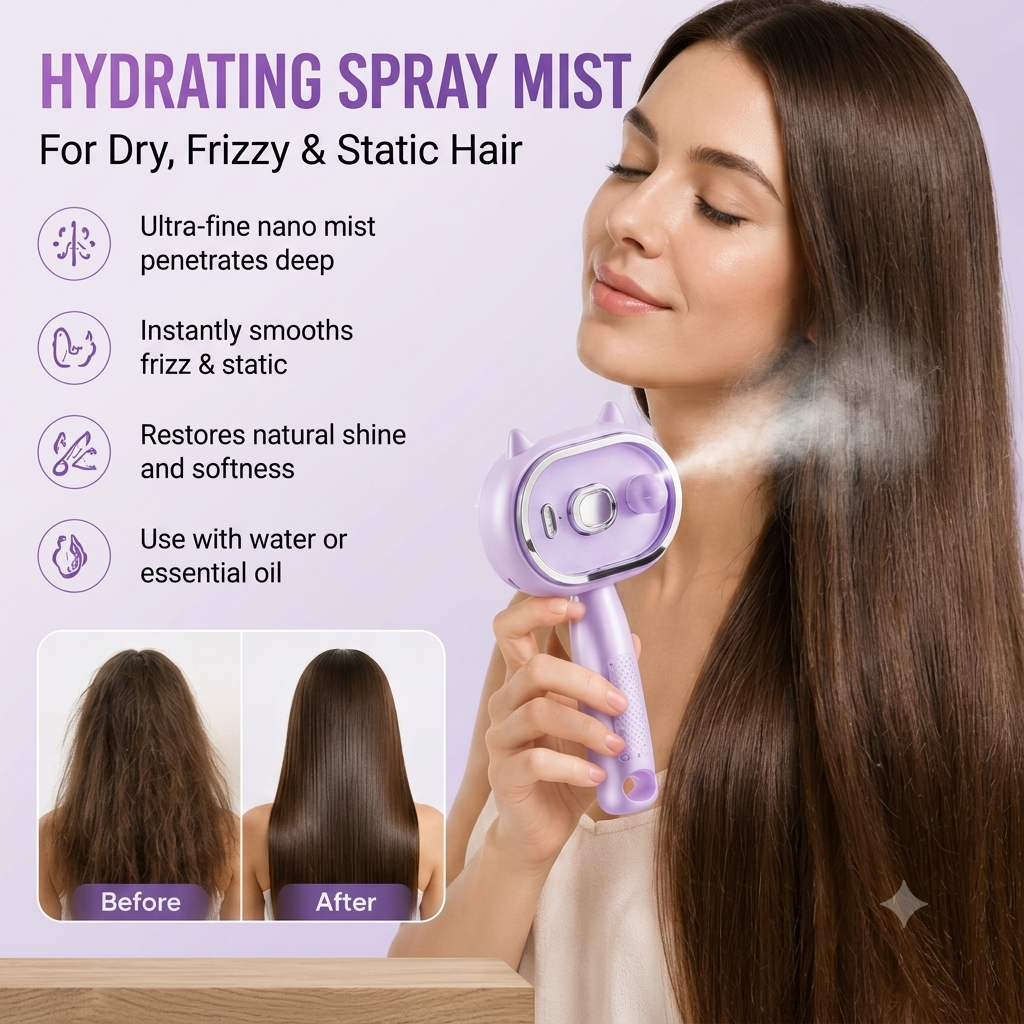 ✨ 3-in-1 Electric Spray Massage & Self-Cleaning Brush