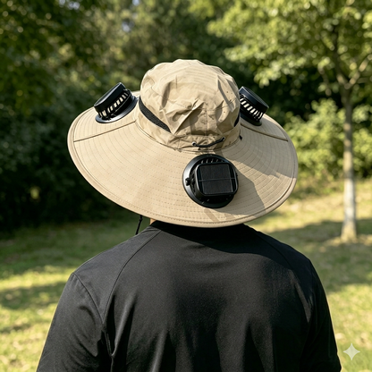 Solar/USB Powered Fan Safari Hat