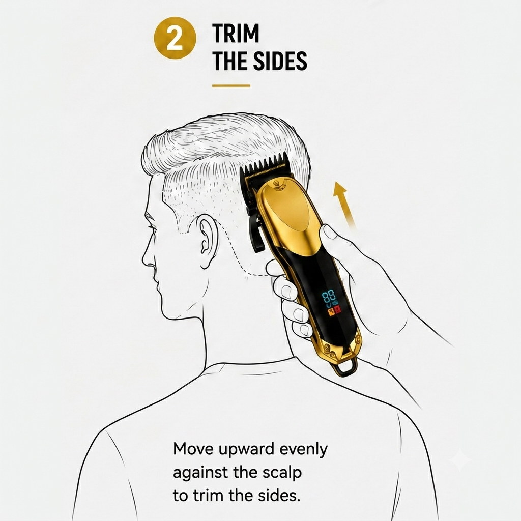 hair clipper trimming sides