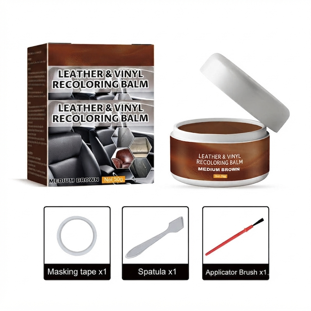 Magic Leather Color Restorer & Repair Paste for Couches, Car Seats and Bags