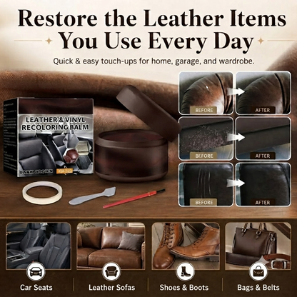 Magic Leather Color Restorer & Repair Paste for Couches, Car Seats and Bags