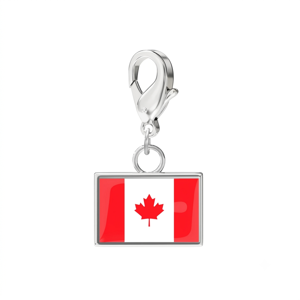 🔥Stainless Steel Country Flag Bracelet Pendant Hand Chain Charm Travel Keyring Ornament