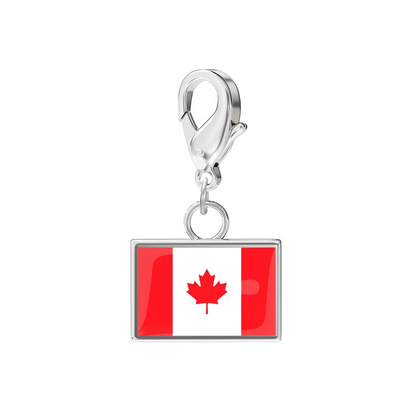 🔥Stainless Steel Country Flag Bracelet Pendant Hand Chain Charm Travel Keyring Ornament