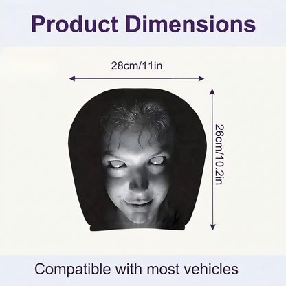 👻 Glowing-Eye Ghost Car Headrest Covers – Universal Scary Seat Protectors