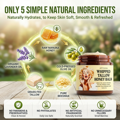 🔥 Best Seller | Whipped Beef Tallow & Manuka Honey Balm