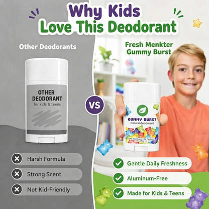 🌿Natural Deodorant for Kids & Teens, Aluminum Free, Paraben Free, Hypoallergenic Deodorant