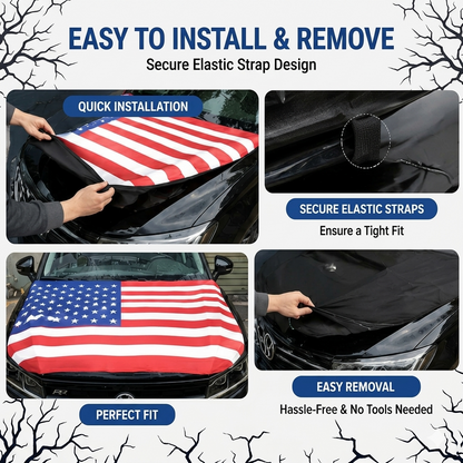 🔥Sale: 49% OFF-American Flag Car Hood Cover Universal Size