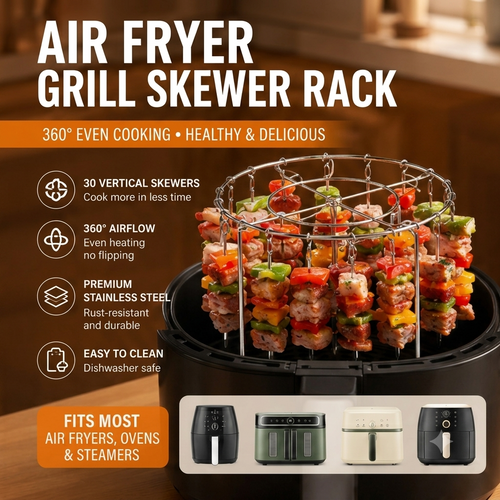 🔥Bestseller｜Air Fryer Grill Skewer Rack