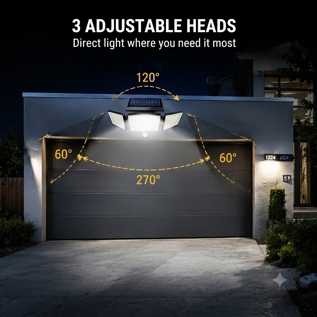 🔥Bestseller | Solar Outdoor Lights 2500LM 210 LED Security Lights