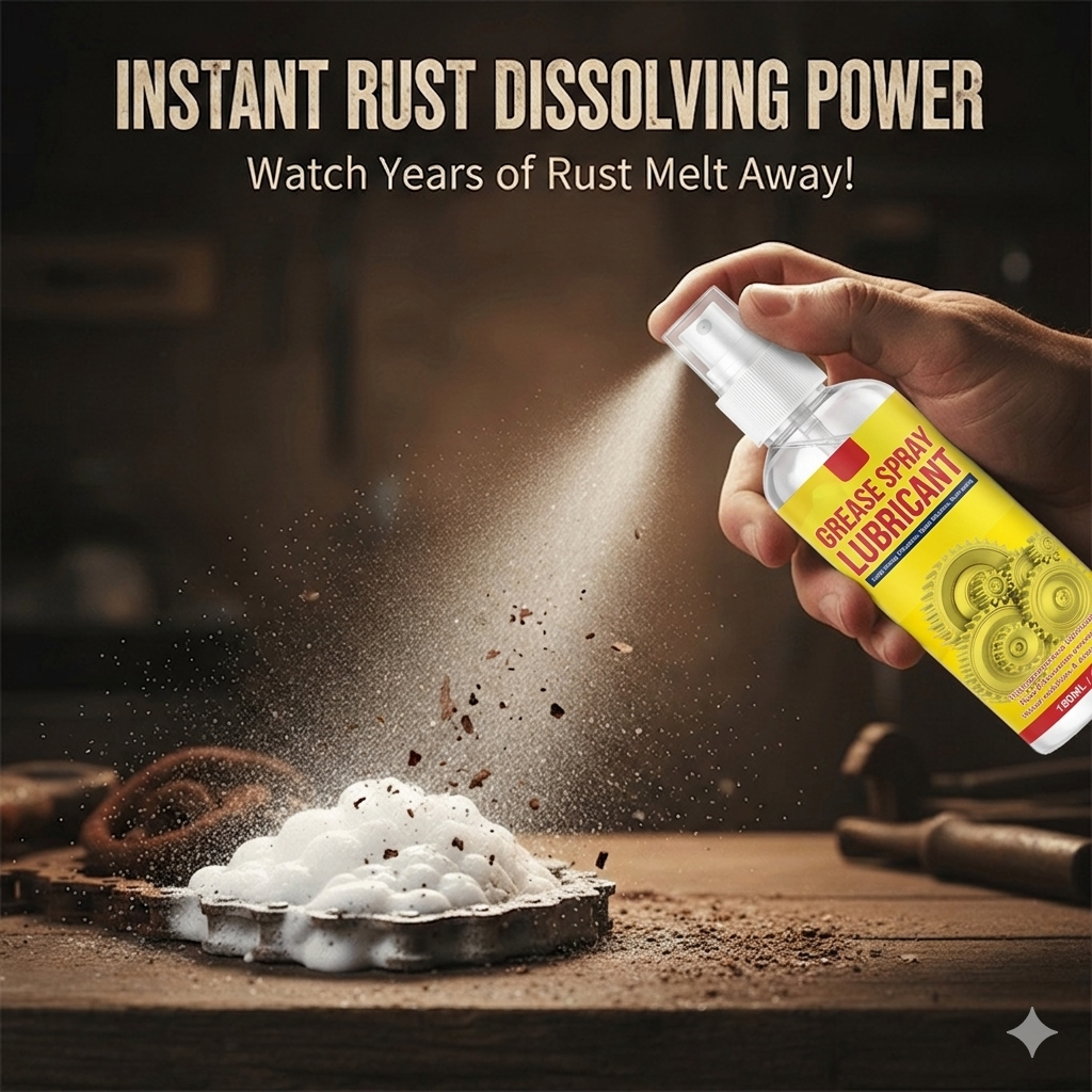 🔥 Stop Rust & Squeaks Fast | Multi-Function Rust Removal Spray 180ML