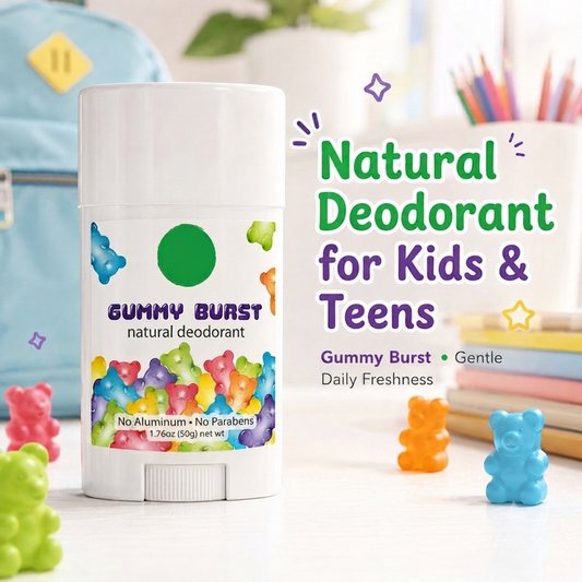 🌿Natural Deodorant for Kids & Teens, Aluminum Free, Paraben Free, Hypoallergenic Deodorant