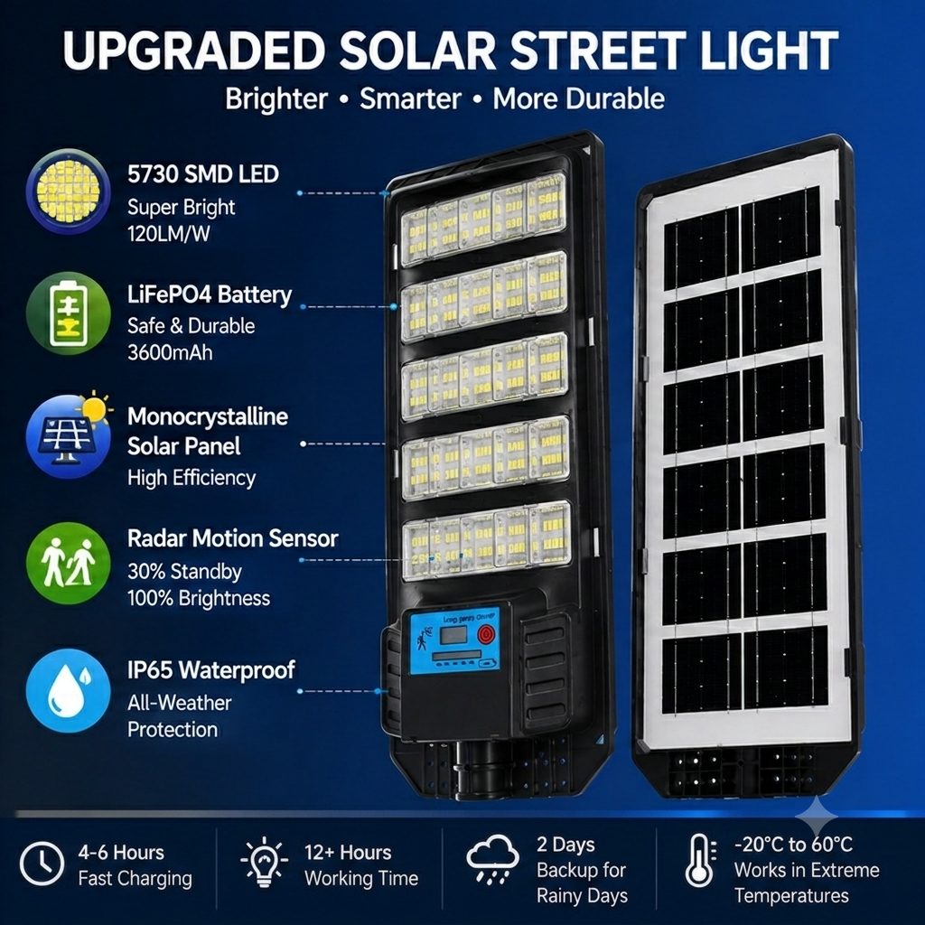 🔥 Hot Sale | Upgraded Solar LED Street Light