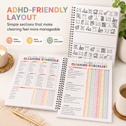 💥New Arrival | Cleaning Planner Spiral Bound Notebook