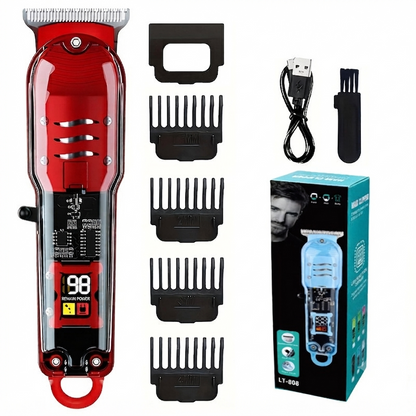 🔥🛠️Lightweight & Cordless Haircutting Kit for Men with USB Fastcharging and 4 Guide Combs