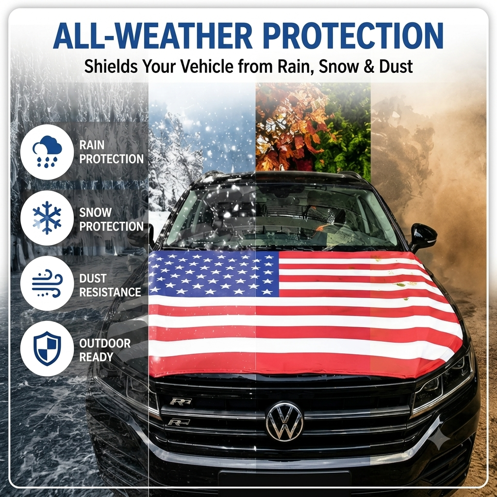🔥Sale: 49% OFF-American Flag Car Hood Cover Universal Size