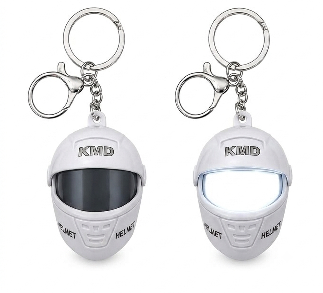 🏍️ Motorcycle Helmet LED Keychain with Light – Limited Time Sale