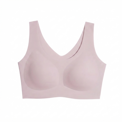 Seamless Wireless Bralette – Wide Comfort Straps, Breathable Lightweight Nude Bra, Smart Size Stretchy Fit