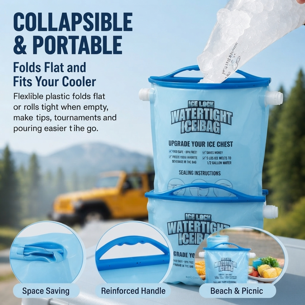 💥New Arrival | Large Leakproof Cooler Ice Bags