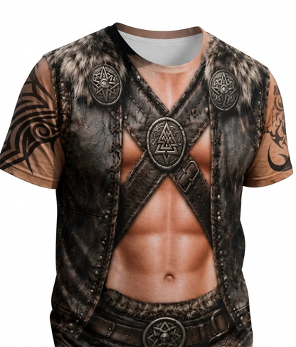 🔥🎁Funny Muscle T Shirt for Men,Personalized 3D Fake Open Shirt