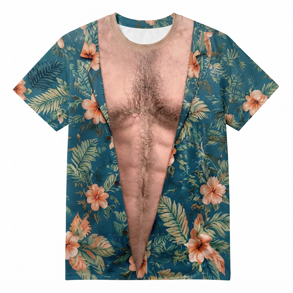 🔥🎁Funny Muscle T Shirt for Men,Personalized 3D Fake Open Shirt