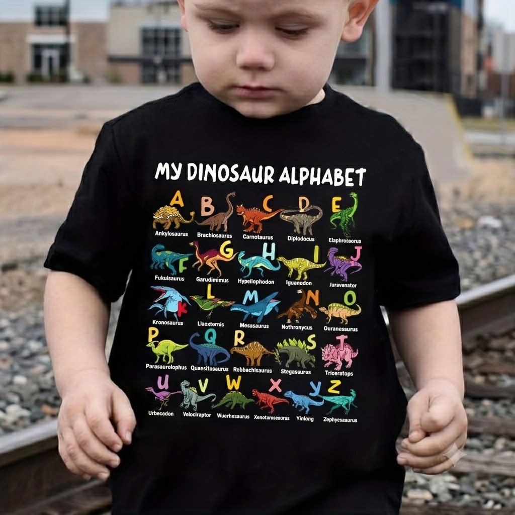 🔥Types of Dinosaurs Alphabet A-Z ABC Dino Identification Premium Tri-Blend T-Shirt