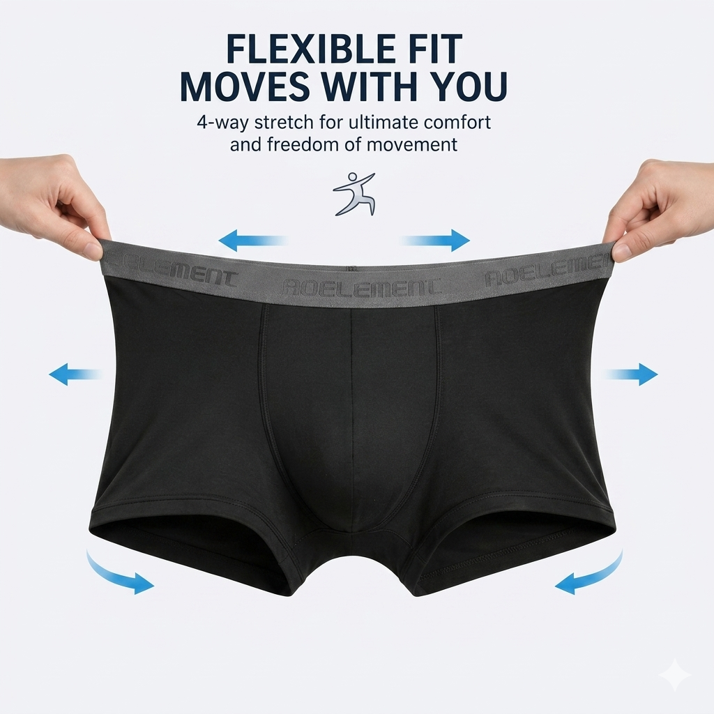 🔥[Father's Day Gift] ❄️SUMMER ESSENTIAL🔥 Men's Dual-Pouch Ice Silk Trunks(4PCS)