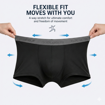 🔥[Father's Day Gift] ❄️SUMMER ESSENTIAL🔥 Men's Dual-Pouch Ice Silk Trunks(4PCS)