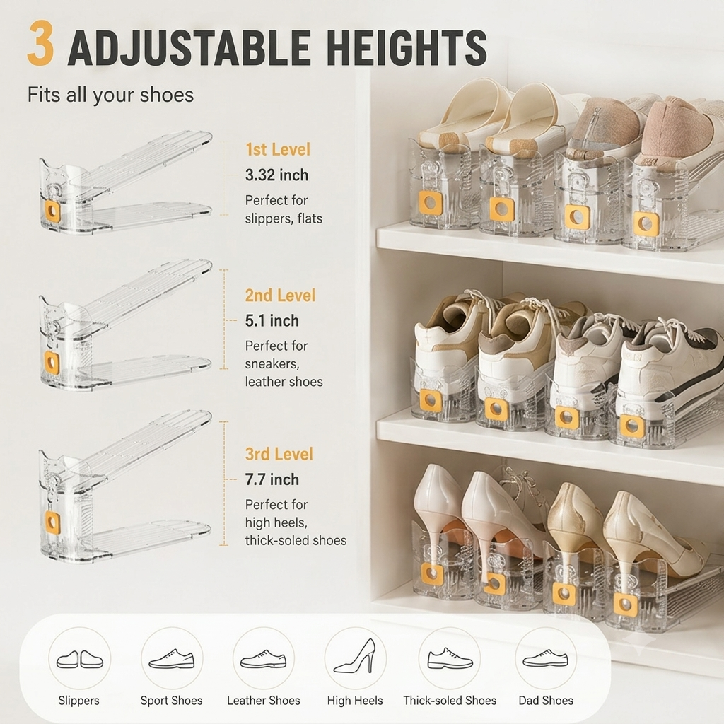 🔥2026 Hot Sale | Clear Shoe Slots Organizers
