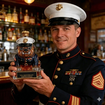 🔥HOT SALE 49% OFF👑🥃Marine Corps The 250th Anniversary Devil Dog Whiskey Bottle