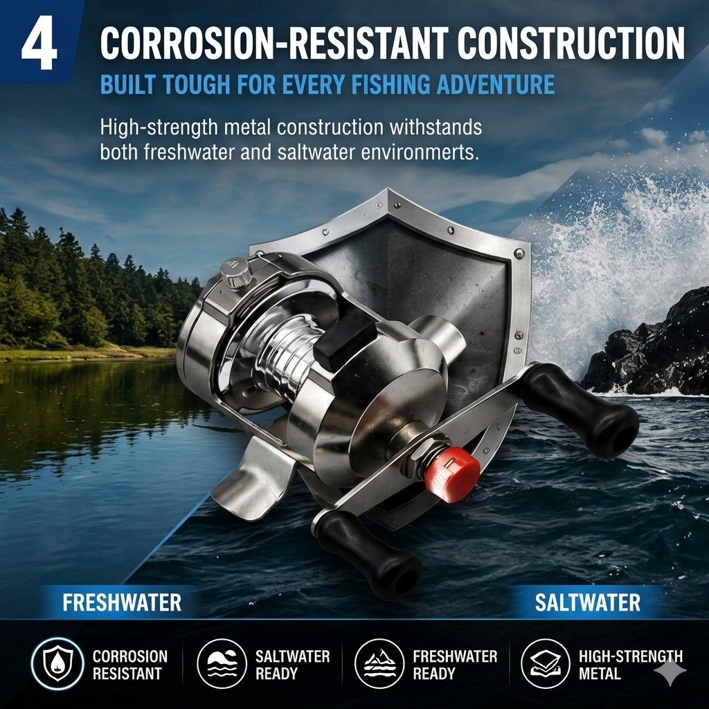 Round casting reel|all-aluminum alloy machined fishing reel