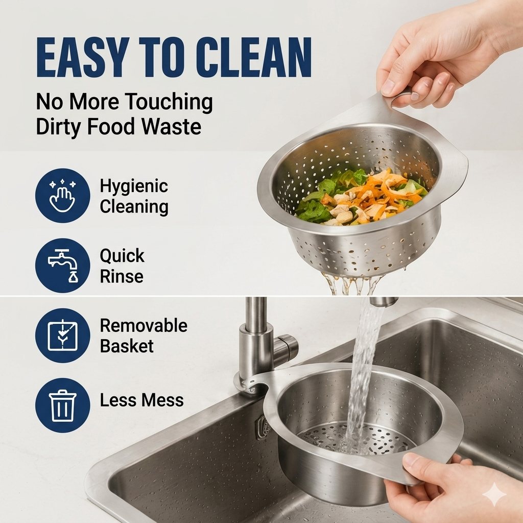 🔥HOT SALE🔥Stainless Steel Swan Sink Strainer Basket