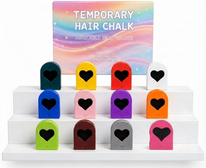 🎨 Washable Hair Chalk Set – Non-Toxic Color Powder for Festivals & Cosplay
