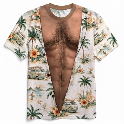 🔥🎁Funny Muscle T Shirt for Men,Personalized 3D Fake Open Shirt