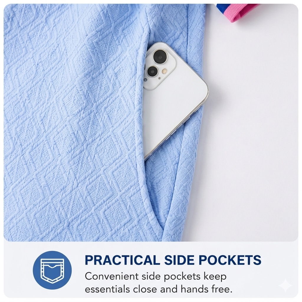 💙 Effortless Style, Flattering Fit | Textured Plus Size T-Shirt Dress