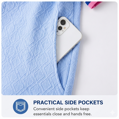💙 Effortless Style, Flattering Fit | Textured Plus Size T-Shirt Dress