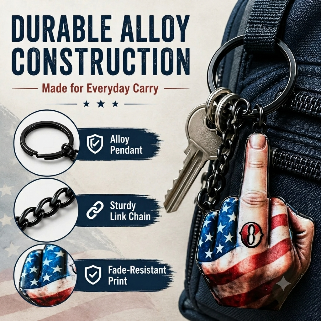 💥New Arrival | Middle Finger FAFO Keychain Aluminum Alloy