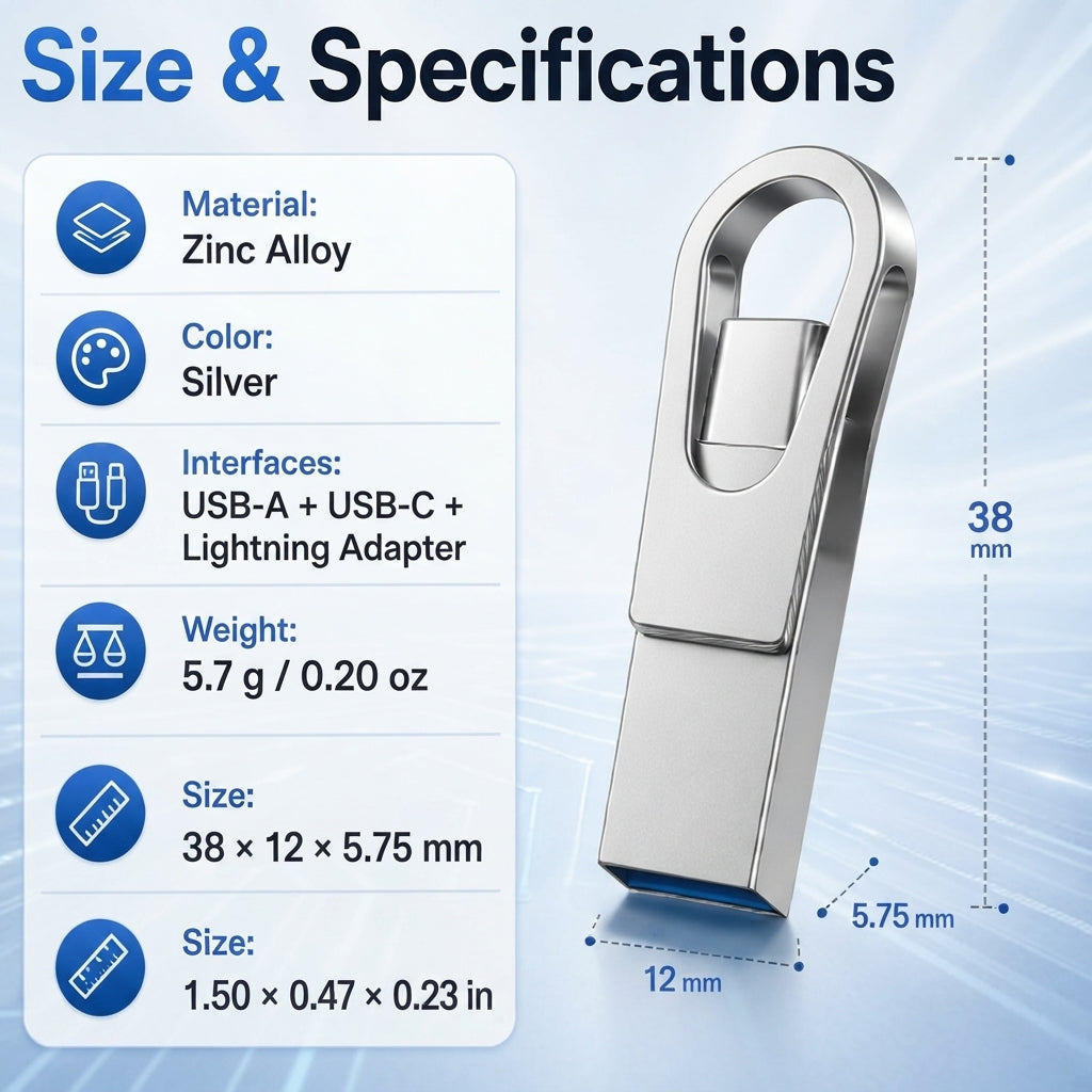 ⚡ 2026 3-in-1 USB C Pendrive – High-Speed Memory for Students & Office