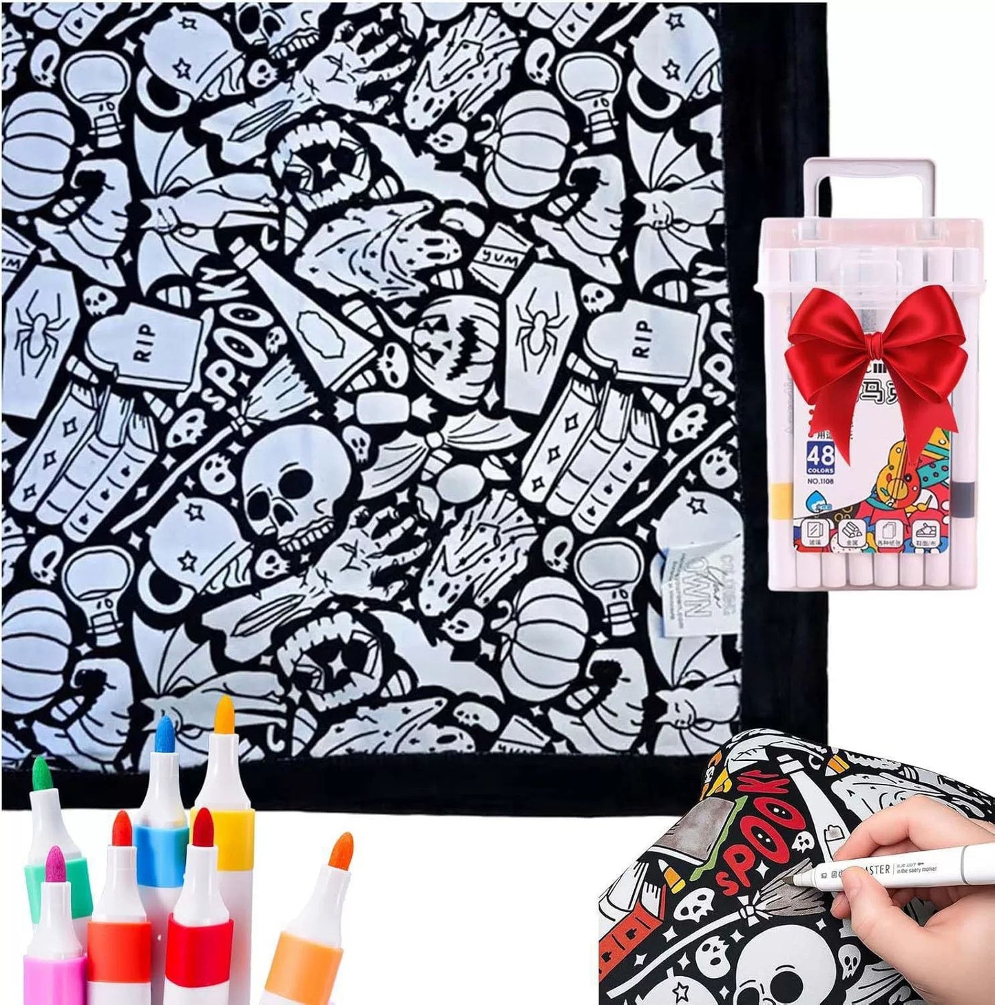 🎨✨DIY Coloring Blanket With Markers