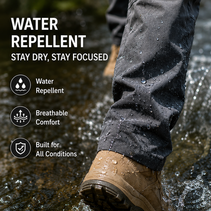 🔥LAST DAY 49%---Men's Waterproof Tactical Work Pants - Solid Color with Multi-Pockets for Outdoor Activities