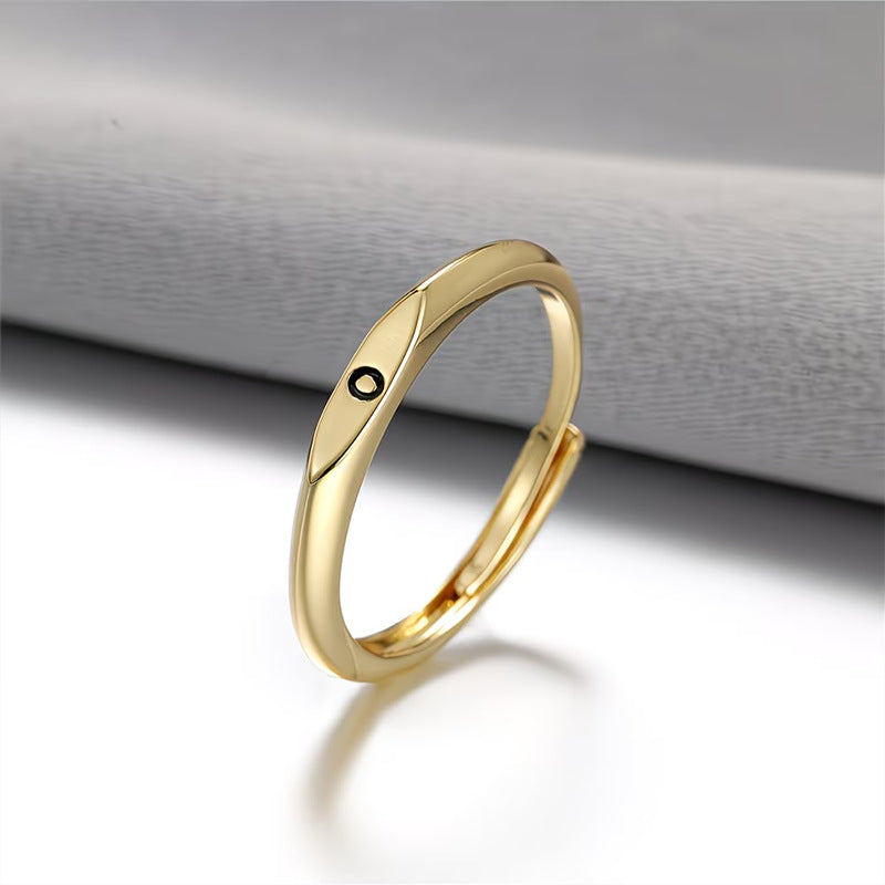 🎁14K Gold Filled Ring Gold Initial Ring Dainty Gold Simple Letter Band Rings