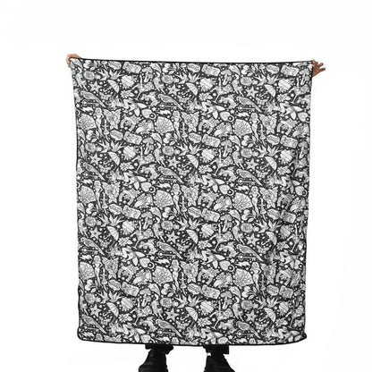 DIY Drawing Blanket with 24 Colors Markers, Doodle Your Own Blankets, Customizable Washable Paint & Play Blankets for Adults