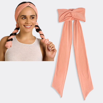 💆‍♀️Heather Gray Active Curling Headband – Heatless Hair Curler for Soft Waves & Curls