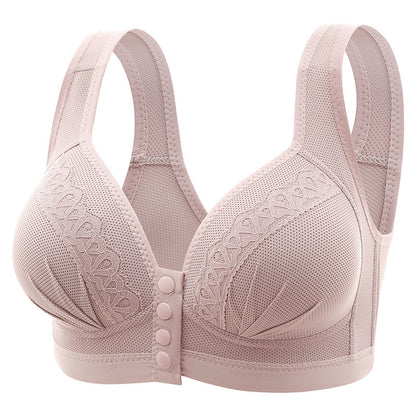 🌸 Wireless Front-Closure Bra – Wide Straps & Full Coverage